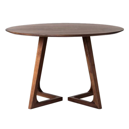 Round Wood Dining Table Reclaimed Oak Table in Brown with Double Pedestal Without Chairs Clearhalo ' dining_table' 'Dining Tables & Seating' 'Dining Tables' 'furn' 'furn_dining_table' 'Furniture' 'furniture_dining_table' 'Kitchen & Dining Furniture' 'kitchen&dining_furn' 'kitchen' 'kitchen_dining_table' 3703896