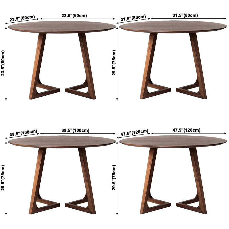Round Wood Dining Table Reclaimed Oak Table in Brown with Double Pedestal Clearhalo ' dining_table' 'Dining Tables & Seating' 'Dining Tables' 'furn' 'furn_dining_table' 'Furniture' 'furniture_dining_table' 'Kitchen & Dining Furniture' 'kitchen&dining_furn' 'kitchen' 'kitchen_dining_table' 3703899