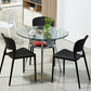 Simplicity Dining Site Table Tempered Glass Dining Room Home Furniture Clearhalo ' dining_table' 'Dining Tables & Seating' 'Dining Tables' 'furn' 'furn_dining_table' 'Furniture' 'furniture_dining_table' 'Kitchen & Dining Furniture' 'kitchen&dining_furn' 'kitchen' 'kitchen_dining_table' 3703902