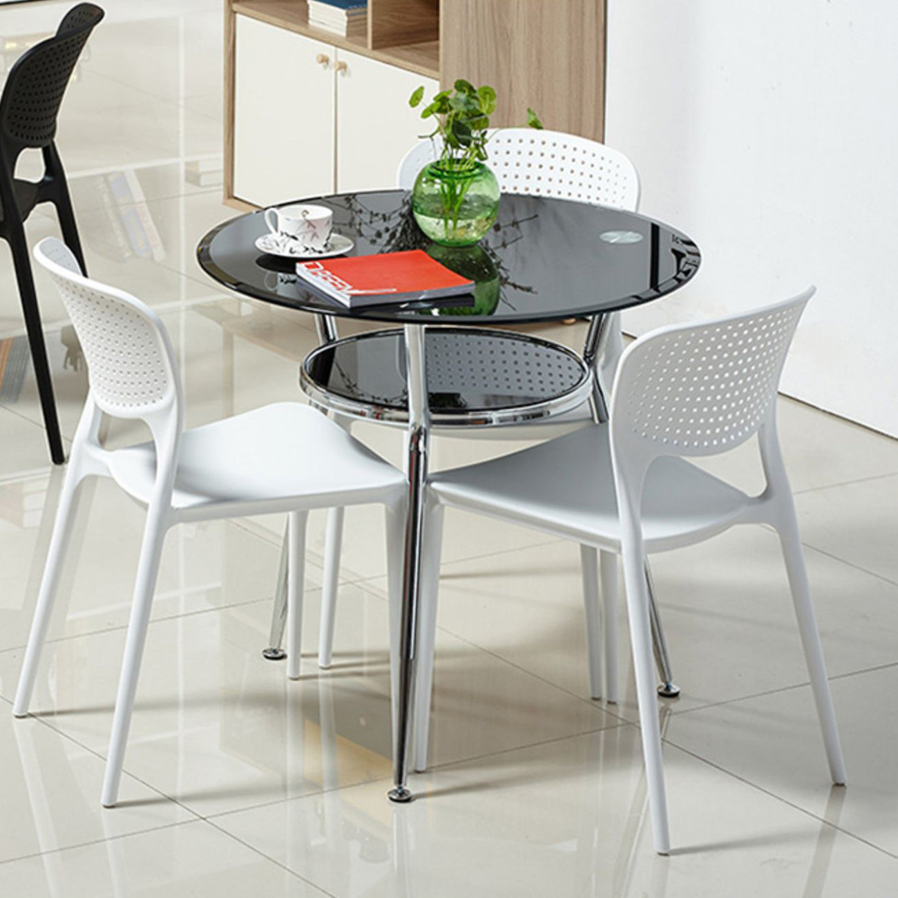 Simplicity Dining Site Table Tempered Glass Dining Room Home Furniture Clearhalo ' dining_table' 'Dining Tables & Seating' 'Dining Tables' 'furn' 'furn_dining_table' 'Furniture' 'furniture_dining_table' 'Kitchen & Dining Furniture' 'kitchen&dining_furn' 'kitchen' 'kitchen_dining_table' 3703904