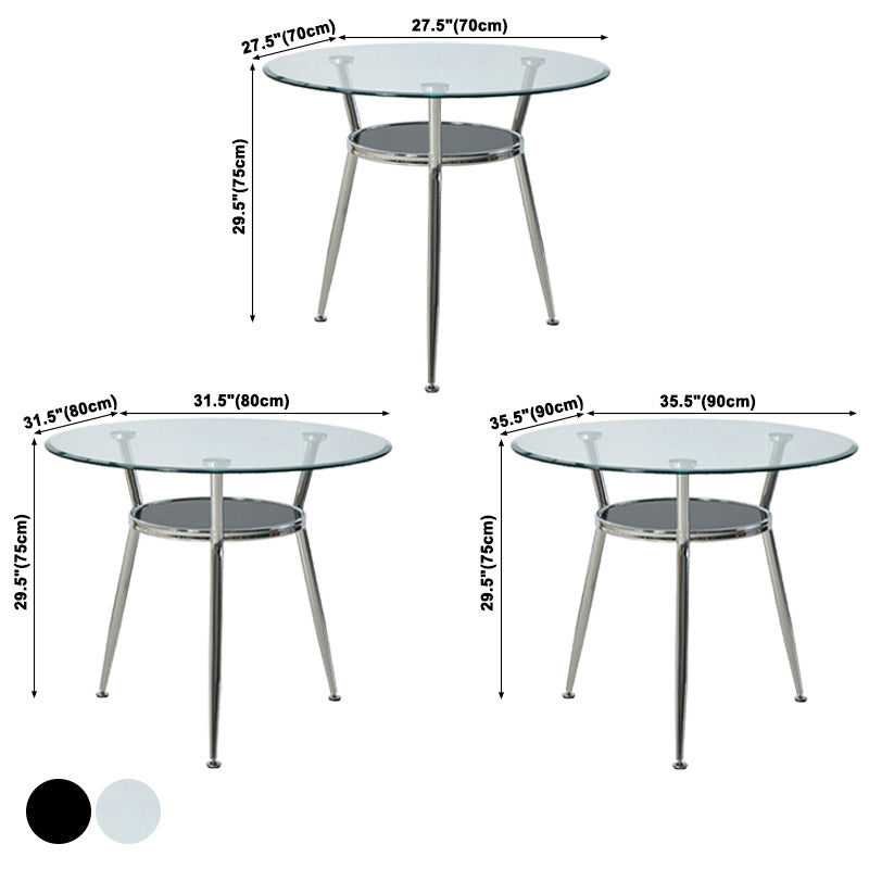 Simplicity Dining Site Table Tempered Glass Dining Room Home Furniture Clearhalo ' dining_table' 'Dining Tables & Seating' 'Dining Tables' 'furn' 'furn_dining_table' 'Furniture' 'furniture_dining_table' 'Kitchen & Dining Furniture' 'kitchen&dining_furn' 'kitchen' 'kitchen_dining_table' 3703910