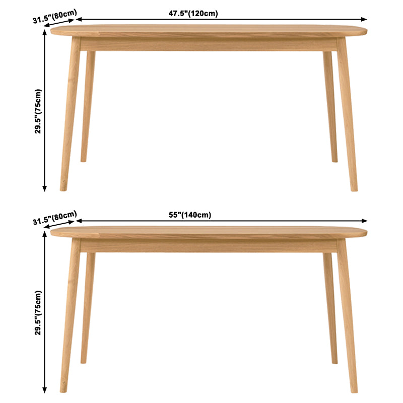 Simplicity Kitchen Solid Wood Dining Table Oval Shape Dining Table with 4 Legs Base Clearhalo ' dining_table' 'Dining Tables & Seating' 'Dining Tables' 'furn' 'furn_dining_table' 'Furniture' 'furniture_dining_table' 'Kitchen & Dining Furniture' 'kitchen&dining_furn' 'kitchen' 'kitchen_dining_table' 3703920
