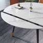 Round Sintered Stone Dining Table Foldable Modern Table in White with 4 Legs Clearhalo ' dining_table' 'Dining Tables & Seating' 'Dining Tables' 'furn' 'furn_dining_table' 'Furniture' 'furniture_dining_table' 'Kitchen & Dining Furniture' 'kitchen&dining_furn' 'kitchen' 'kitchen_dining_table' 3703949