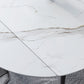 Round Sintered Stone Dining Table Foldable Modern Table in White with 4 Legs Clearhalo ' dining_table' 'Dining Tables & Seating' 'Dining Tables' 'furn' 'furn_dining_table' 'Furniture' 'furniture_dining_table' 'Kitchen & Dining Furniture' 'kitchen&dining_furn' 'kitchen' 'kitchen_dining_table' 3703954