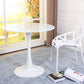 Contemporary Style Home Tempered Glass Dining Table Round Shape Table with Pedestal Base Clearhalo ' dining_table' 'Dining Tables & Seating' 'Dining Tables' 'furn' 'furn_dining_table' 'Furniture' 'furniture_dining_table' 'Kitchen & Dining Furniture' 'kitchen&dining_furn' 'kitchen' 'kitchen_dining_table' 3703961