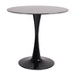 Contemporary Style Home Tempered Glass Dining Table Round Shape Table with Pedestal Base Black Without Chairs Clearhalo ' dining_table' 'Dining Tables & Seating' 'Dining Tables' 'furn' 'furn_dining_table' 'Furniture' 'furniture_dining_table' 'Kitchen & Dining Furniture' 'kitchen&dining_furn' 'kitchen' 'kitchen_dining_table' 3703962
