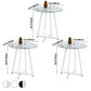 Simplicity Style Round Pedestal Dining Table Clear Glass Home Furniture Clearhalo ' dining_table' 'Dining Tables & Seating' 'Dining Tables' 'Furniture' 'furniture_dining_table' 'Kitchen & Dining Furniture' 'kitchen&dining_furn' 'kitchen' 'kitchen_dining_table' 3703977