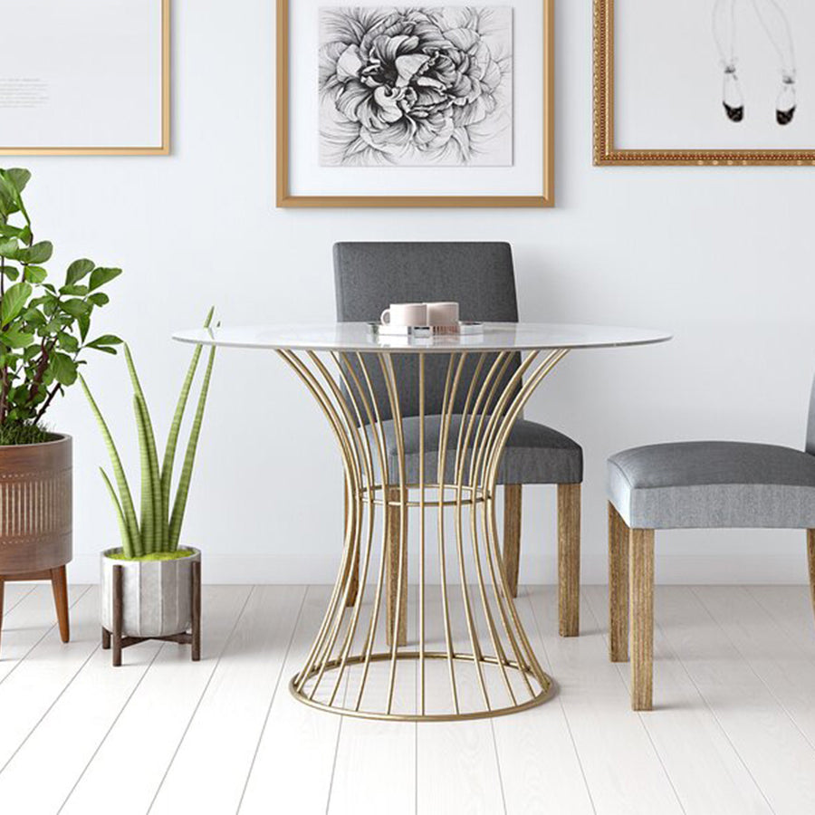 Modern Style Tempered Glass Dining Table Single Pedestal Base Round Table Clearhalo ' dining_table' 'Dining Tables & Seating' 'Dining Tables' 'furn' 'furn_dining_table' 'Furniture' 'furniture_dining_table' 'Kitchen & Dining Furniture' 'kitchen&dining_furn' 'kitchen' 'kitchen_dining_table' 3703978