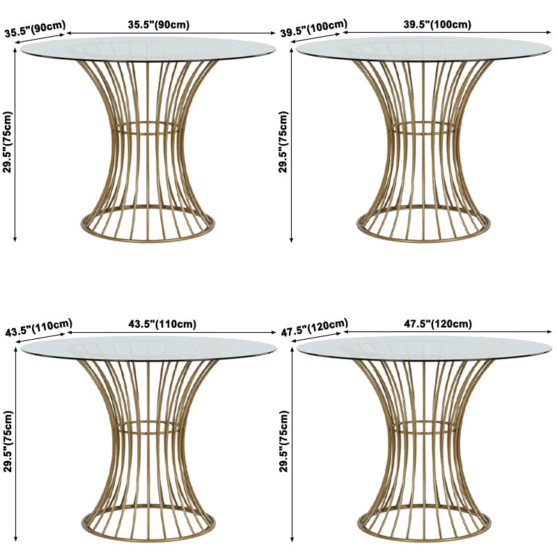Modern Style Tempered Glass Dining Table Single Pedestal Base Round Table Clearhalo ' dining_table' 'Dining Tables & Seating' 'Dining Tables' 'furn' 'furn_dining_table' 'Furniture' 'furniture_dining_table' 'Kitchen & Dining Furniture' 'kitchen&dining_furn' 'kitchen' 'kitchen_dining_table' 3703987