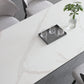 Sintered Stone Top Dining Table Rectangle Table in White with Metal Base and 4 Legs Clearhalo ' dining_table' 'Dining Tables & Seating' 'Dining Tables' 'furn' 'furn_dining_table' 'Furniture' 'furniture_dining_table' 'Kitchen & Dining Furniture' 'kitchen&dining_furn' 'kitchen' 'kitchen_dining_table' 3703999