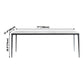 Sintered Stone Top Dining Table Rectangle Table in White with Metal Base and 4 Legs Clearhalo ' dining_table' 'Dining Tables & Seating' 'Dining Tables' 'furn' 'furn_dining_table' 'Furniture' 'furniture_dining_table' 'Kitchen & Dining Furniture' 'kitchen&dining_furn' 'kitchen' 'kitchen_dining_table' 3704006