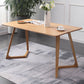Rectangle White Oak Solid Wood Table Modern Dining Table Double Pedestal for Restaurant Clearhalo ' dining_table' 'Dining Tables & Seating' 'Dining Tables' 'furn' 'furn_dining_table' 'Furniture' 'furniture_dining_table' 'Kitchen & Dining Furniture' 'kitchen&dining_furn' 'kitchen' 'kitchen_dining_table' 3704023