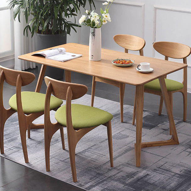 Rectangle White Oak Solid Wood Table Modern Dining Table Double Pedestal for Restaurant Clearhalo ' dining_table' 'Dining Tables & Seating' 'Dining Tables' 'furn' 'furn_dining_table' 'Furniture' 'furniture_dining_table' 'Kitchen & Dining Furniture' 'kitchen&dining_furn' 'kitchen' 'kitchen_dining_table' 3704024