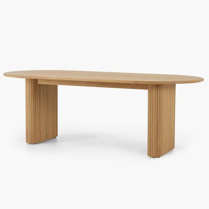 Oval Solid Pinewood Brown Tone Dining Table Simplicity Double Pedestal Table for Dining Room Without Chairs Clearhalo ' dining_table' 'Dining Tables & Seating' 'Dining Tables' 'furn' 'furn_dining_table' 'Furniture' 'furniture_dining_table' 'Kitchen & Dining Furniture' 'kitchen&dining_furn' 'kitchen' 'kitchen_dining_table' 3704028