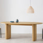 Oval Solid Pinewood Brown Tone Dining Table Simplicity Double Pedestal Table for Dining Room Clearhalo ' dining_table' 'Dining Tables & Seating' 'Dining Tables' 'furn' 'furn_dining_table' 'Furniture' 'furniture_dining_table' 'Kitchen & Dining Furniture' 'kitchen&dining_furn' 'kitchen' 'kitchen_dining_table' 3704029