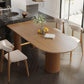 Modern Solid Wood Irregular Shape Dining Table Kitchen Dining Table with Double Pedestal Bases Clearhalo ' dining_table' 'Dining Tables & Seating' 'Dining Tables' 'furn' 'furn_dining_table' 'Furniture' 'furniture_dining_table' 'Kitchen & Dining Furniture' 'kitchen&dining_furn' 'kitchen' 'kitchen_dining_table' 3704035