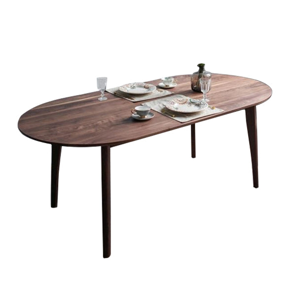 Simple Style Dining Table Solid Wood Oval 4 Legs Base Table for Kitchen and Home Without Chairs Clearhalo ' dining_table' 'Dining Tables & Seating' 'Dining Tables' 'furn' 'furn_dining_table' 'Furniture' 'furniture_dining_table' 'Kitchen & Dining Furniture' 'kitchen&dining_furn' 'kitchen' 'kitchen_dining_table' 3704049