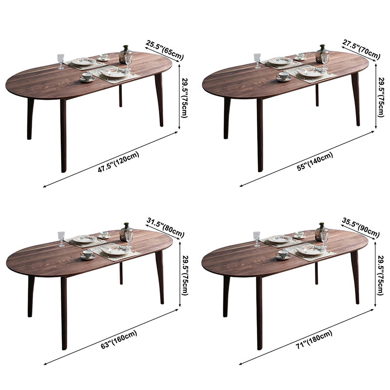 Simple Style Dining Table Solid Wood Oval 4 Legs Base Table for Kitchen and Home Clearhalo ' dining_table' 'Dining Tables & Seating' 'Dining Tables' 'furn' 'furn_dining_table' 'Furniture' 'furniture_dining_table' 'Kitchen & Dining Furniture' 'kitchen&dining_furn' 'kitchen' 'kitchen_dining_table' 3704051