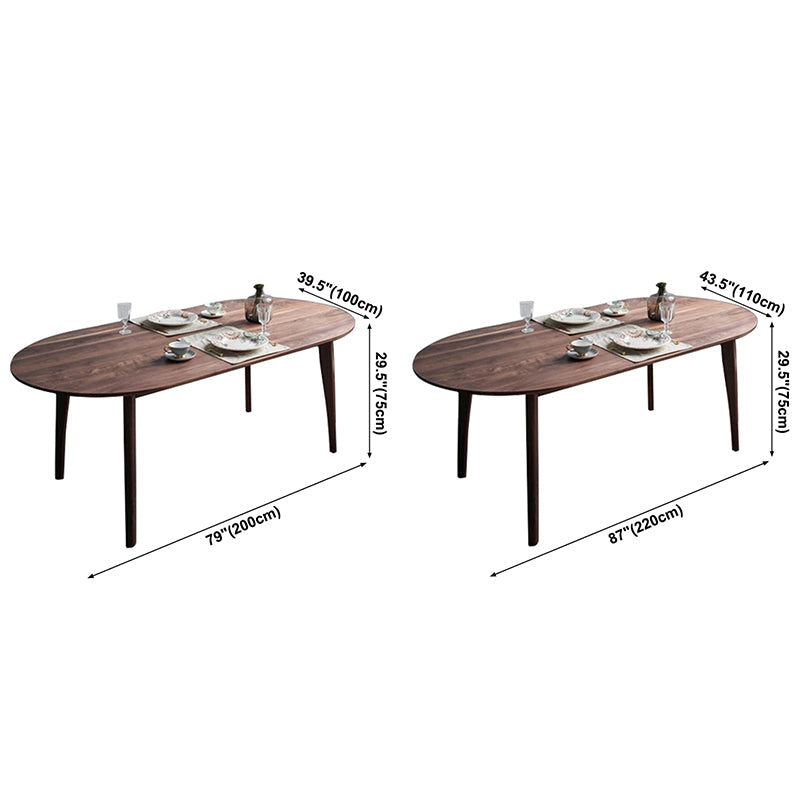 Simple Style Dining Table Solid Wood Oval 4 Legs Base Table for Kitchen and Home Clearhalo ' dining_table' 'Dining Tables & Seating' 'Dining Tables' 'furn' 'furn_dining_table' 'Furniture' 'furniture_dining_table' 'Kitchen & Dining Furniture' 'kitchen&dining_furn' 'kitchen' 'kitchen_dining_table' 3704052