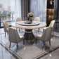 Metal Modern Round Indoor Table Sintered Stone Dining Table for Kitchen and Dining Room Clearhalo ' dining_table' 'Dining Tables & Seating' 'Dining Tables' 'furn' 'furn_dining_table' 'Furniture' 'furniture_dining_table' 'Kitchen & Dining Furniture' 'kitchen&dining_furn' 'kitchen' 'kitchen_dining_table' 3704053
