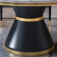 Metal Modern Round Indoor Table Sintered Stone Dining Table for Kitchen and Dining Room Clearhalo ' dining_table' 'Dining Tables & Seating' 'Dining Tables' 'furn' 'furn_dining_table' 'Furniture' 'furniture_dining_table' 'Kitchen & Dining Furniture' 'kitchen&dining_furn' 'kitchen' 'kitchen_dining_table' 3704061