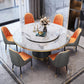 Metal Modern Round Indoor Table Sintered Stone Dining Table for Kitchen and Dining Room Clearhalo ' dining_table' 'Dining Tables & Seating' 'Dining Tables' 'furn' 'furn_dining_table' 'Furniture' 'furniture_dining_table' 'Kitchen & Dining Furniture' 'kitchen&dining_furn' 'kitchen' 'kitchen_dining_table' 3704064