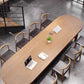 Oval Solid Wood Brown Tone Dining Table Simplicity Fixed Table for Dining Room Clearhalo ' dining_table' 'Dining Tables & Seating' 'Dining Tables' 'furn' 'furn_dining_table' 'Furniture' 'furniture_dining_table' 'Kitchen & Dining Furniture' 'kitchen&dining_furn' 'kitchen' 'kitchen_dining_table' 3704069
