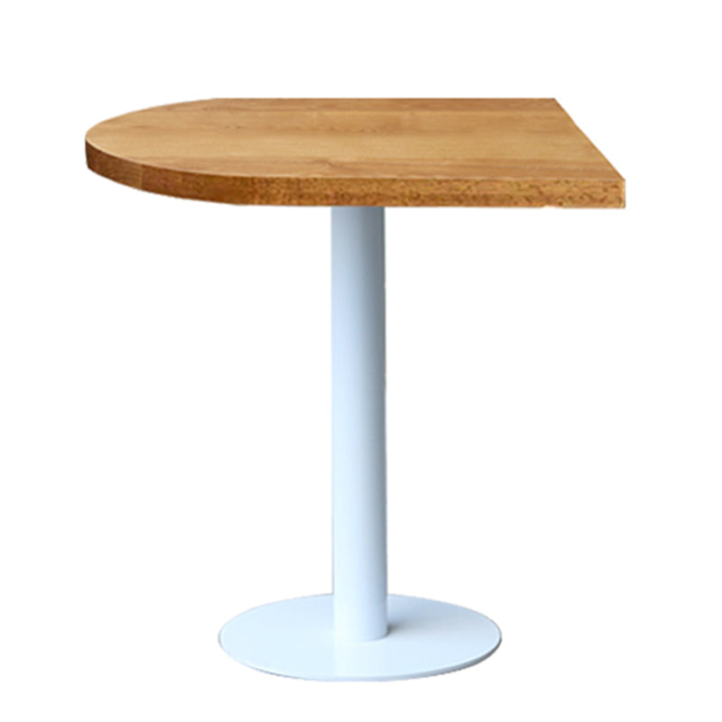 Round Casual Dining Table Wood Color Fixed Table of Pinewood Solid Wood Free Form White Clearhalo ' dining_table' 'Dining Tables & Seating' 'Dining Tables' 'furn' 'furn_dining_table' 'Furniture' 'furniture_dining_table' 'Kitchen & Dining Furniture' 'kitchen&dining_furn' 'kitchen' 'kitchen_dining_table' 3704096