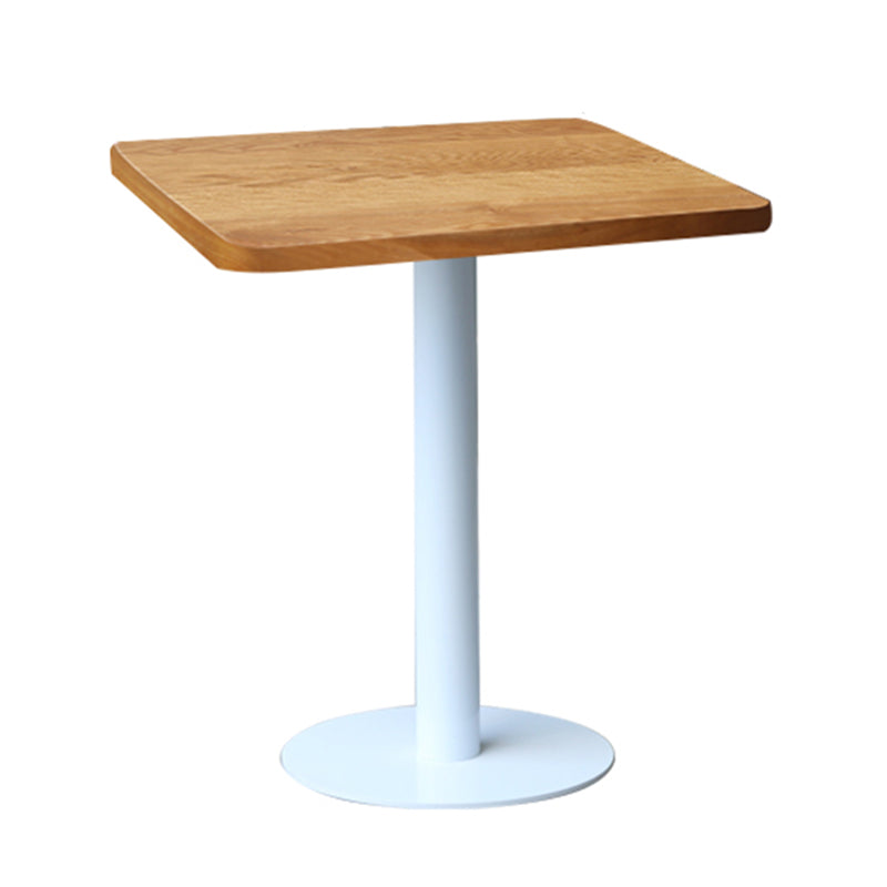 Round Casual Dining Table Wood Color Fixed Table of Pinewood Solid Wood Square White Clearhalo ' dining_table' 'Dining Tables & Seating' 'Dining Tables' 'furn' 'furn_dining_table' 'Furniture' 'furniture_dining_table' 'Kitchen & Dining Furniture' 'kitchen&dining_furn' 'kitchen' 'kitchen_dining_table' 3704097