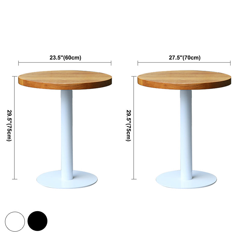 Round Casual Dining Table Wood Color Fixed Table of Pinewood Solid Wood Clearhalo ' dining_table' 'Dining Tables & Seating' 'Dining Tables' 'furn' 'furn_dining_table' 'Furniture' 'furniture_dining_table' 'Kitchen & Dining Furniture' 'kitchen&dining_furn' 'kitchen' 'kitchen_dining_table' 3704103