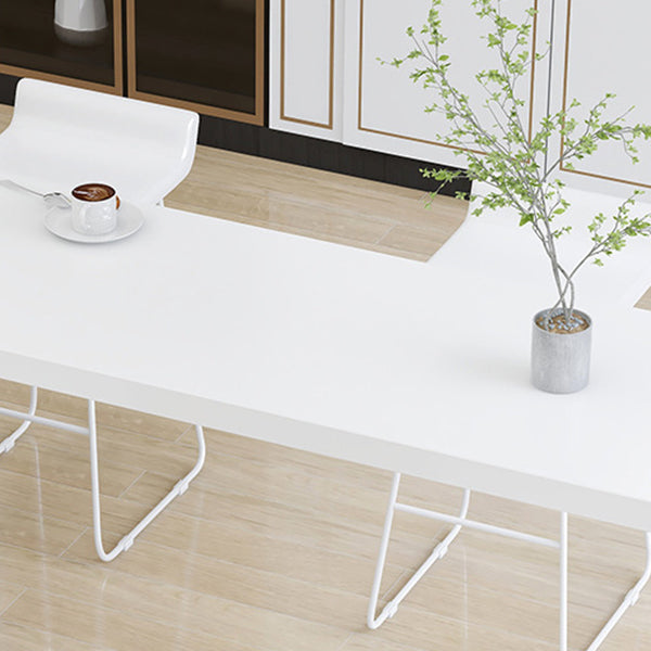 Contemporary Dining Table Pine Solid Wood Table with Double Pedestal for Dining Room Clearhalo ' dining_table' 'Dining Tables & Seating' 'Dining Tables' 'furn' 'furn_dining_table' 'Furniture' 'furniture_dining_table' 'Kitchen & Dining Furniture' 'kitchen&dining_furn' 'kitchen' 'kitchen_dining_table' 3704114