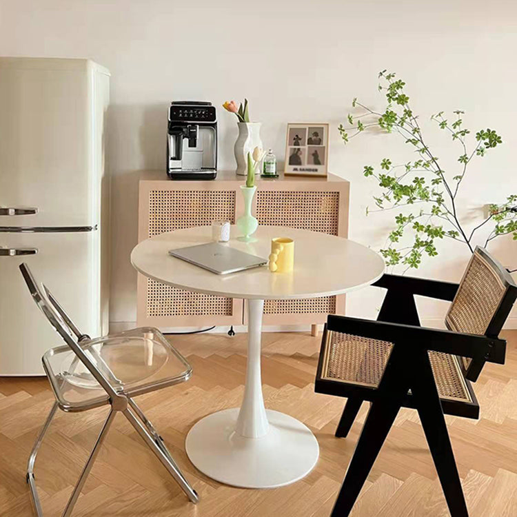 Simple Style Home Solid Wood Dining Table Round Shape Table with Tulip Base Clearhalo ' dining_table' 'Dining Tables & Seating' 'Dining Tables' 'furn' 'furn_dining_table' 'Furniture' 'furniture_dining_table' 'Kitchen & Dining Furniture' 'kitchen&dining_furn' 'kitchen' 'kitchen_dining_table' 3704135