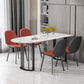 Simplicity Style Sintered Stone Dining Table Freeform Shape Table with Double Pedestal Base Clearhalo ' dining_table' 'Dining Tables & Seating' 'Dining Tables' 'furn' 'furn_dining_table' 'Furniture' 'furniture_dining_table' 'Kitchen & Dining Furniture' 'kitchen&dining_furn' 'kitchen' 'kitchen_dining_table' 3704155