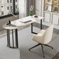 Simplicity Style Sintered Stone Dining Table Freeform Shape Table with Double Pedestal Base Clearhalo ' dining_table' 'Dining Tables & Seating' 'Dining Tables' 'furn' 'furn_dining_table' 'Furniture' 'furniture_dining_table' 'Kitchen & Dining Furniture' 'kitchen&dining_furn' 'kitchen' 'kitchen_dining_table' 3704159