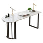 Simplicity Style Sintered Stone Dining Table Freeform Shape Table with Double Pedestal Base White Without Chairs Clearhalo ' dining_table' 'Dining Tables & Seating' 'Dining Tables' 'furn' 'furn_dining_table' 'Furniture' 'furniture_dining_table' 'Kitchen & Dining Furniture' 'kitchen&dining_furn' 'kitchen' 'kitchen_dining_table' 3704161