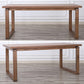 Contemporary Rectangle Shape Kitchen Dining Table Solid Wood Dining Table with Double Pedestal Bases Clearhalo ' dining_table' 'Dining Tables & Seating' 'Dining Tables' 'furn' 'furn_dining_table' 'Furniture' 'furniture_dining_table' 'Kitchen & Dining Furniture' 'kitchen&dining_furn' 'kitchen' 'kitchen_dining_table' 3704177