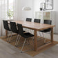 Contemporary Rectangle Shape Kitchen Dining Table Solid Wood Dining Table with Double Pedestal Bases Clearhalo ' dining_table' 'Dining Tables & Seating' 'Dining Tables' 'furn' 'furn_dining_table' 'Furniture' 'furniture_dining_table' 'Kitchen & Dining Furniture' 'kitchen&dining_furn' 'kitchen' 'kitchen_dining_table' 3704179