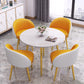 Round Shape 4 Legs Modern Dining Table White Fixed Table of Sintered Stone Clearhalo ' dining_table' 'Dining Tables & Seating' 'Dining Tables' 'furn' 'furn_dining_table' 'Furniture' 'furniture_dining_table' 'Kitchen & Dining Furniture' 'kitchen&dining_furn' 'kitchen' 'kitchen_dining_table' 3704205