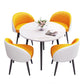 Round Shape 4 Legs Modern Dining Table White Fixed Table of Sintered Stone Clearhalo ' dining_table' 'Dining Tables & Seating' 'Dining Tables' 'furn' 'furn_dining_table' 'Furniture' 'furniture_dining_table' 'Kitchen & Dining Furniture' 'kitchen&dining_furn' 'kitchen' 'kitchen_dining_table' 3704207