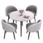 Round Shape 4 Legs Modern Dining Table White Fixed Table of Sintered Stone Clearhalo ' dining_table' 'Dining Tables & Seating' 'Dining Tables' 'furn' 'furn_dining_table' 'Furniture' 'furniture_dining_table' 'Kitchen & Dining Furniture' 'kitchen&dining_furn' 'kitchen' 'kitchen_dining_table' 3704208