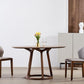Round Wood Dining Table Reclaimed Pine Table in Brown with Wooden Pedestal Clearhalo ' dining_table' 'Dining Tables & Seating' 'Dining Tables' 'furn' 'furn_dining_table' 'Furniture' 'furniture_dining_table' 'Kitchen & Dining Furniture' 'kitchen&dining_furn' 'kitchen' 'kitchen_dining_table' 3704217