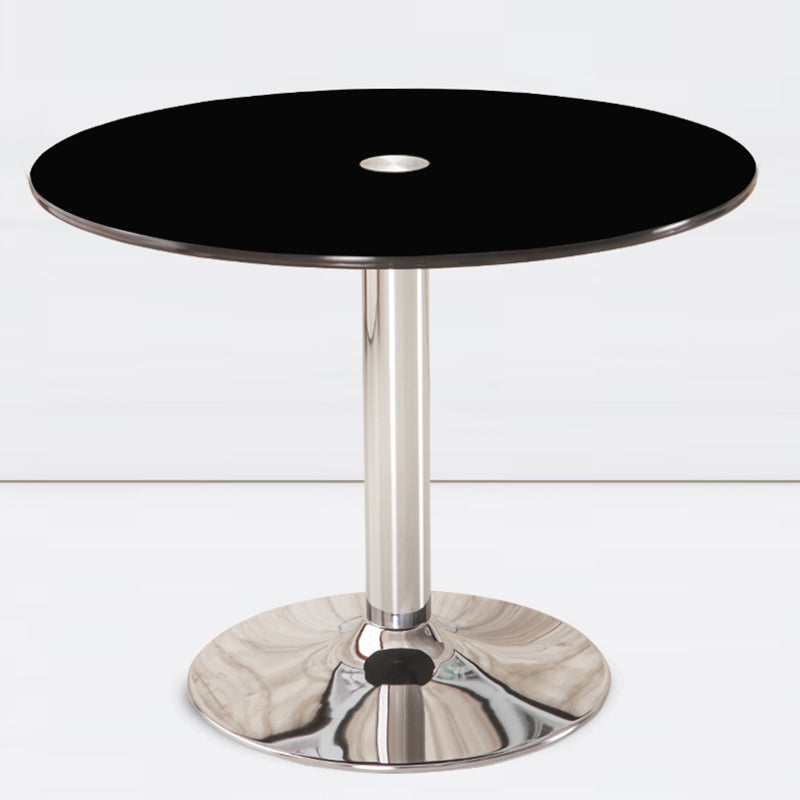 Modern Round Dining Room Table Tempered Glass Table with Tulip Base for Dining Room Clearhalo ' dining_table' 'Dining Tables & Seating' 'Dining Tables' 'furn' 'furn_dining_table' 'Furniture' 'furniture_dining_table' 'Kitchen & Dining Furniture' 'kitchen&dining_furn' 'kitchen' 'kitchen_dining_table' 3704222