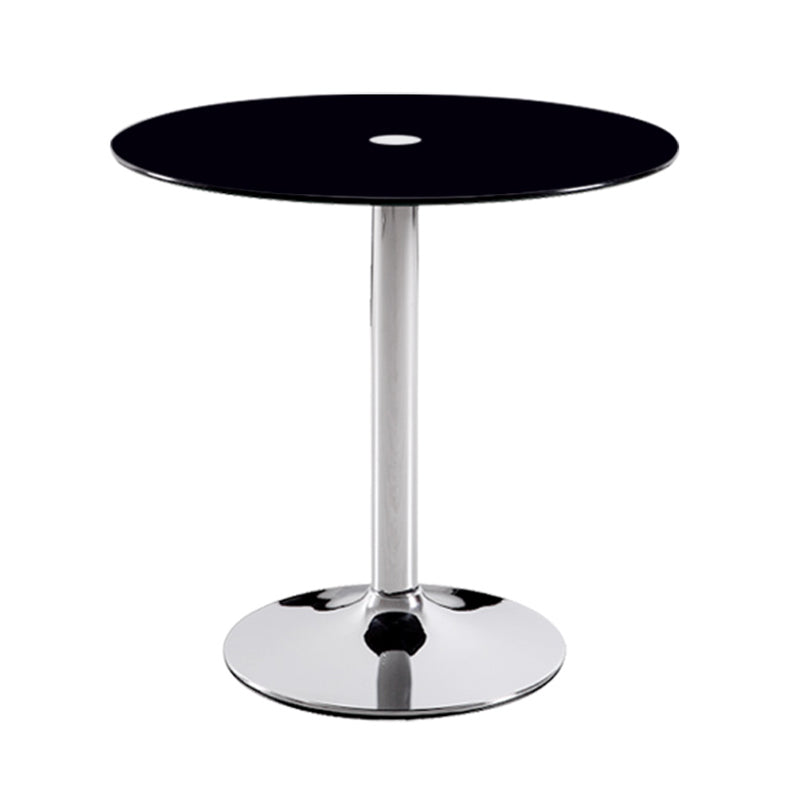 Modern Round Dining Room Table Tempered Glass Table with Tulip Base for Dining Room Black Without Chairs Clearhalo ' dining_table' 'Dining Tables & Seating' 'Dining Tables' 'furn' 'furn_dining_table' 'Furniture' 'furniture_dining_table' 'Kitchen & Dining Furniture' 'kitchen&dining_furn' 'kitchen' 'kitchen_dining_table' 3704223