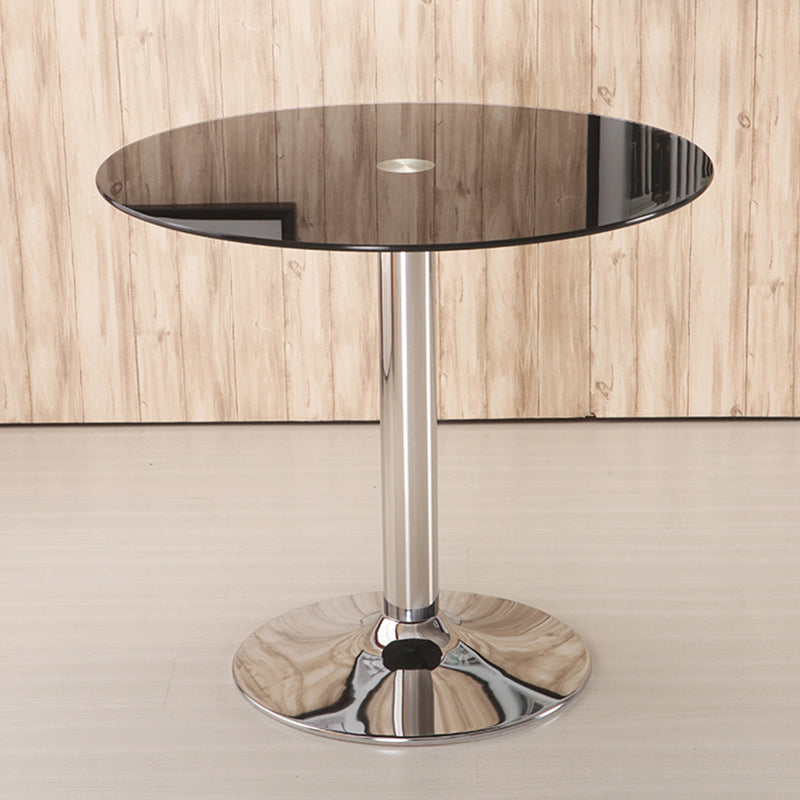 Modern Round Dining Room Table Tempered Glass Table with Tulip Base for Dining Room Clearhalo ' dining_table' 'Dining Tables & Seating' 'Dining Tables' 'furn' 'furn_dining_table' 'Furniture' 'furniture_dining_table' 'Kitchen & Dining Furniture' 'kitchen&dining_furn' 'kitchen' 'kitchen_dining_table' 3704225