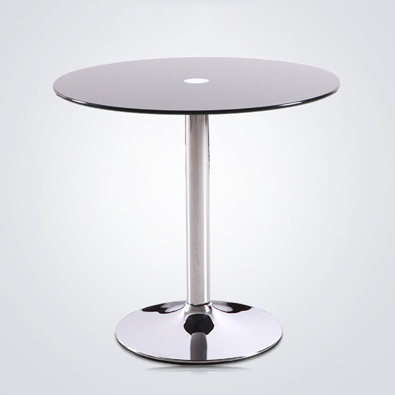 Modern Round Dining Room Table Tempered Glass Table with Tulip Base for Dining Room Clearhalo ' dining_table' 'Dining Tables & Seating' 'Dining Tables' 'furn' 'furn_dining_table' 'Furniture' 'furniture_dining_table' 'Kitchen & Dining Furniture' 'kitchen&dining_furn' 'kitchen' 'kitchen_dining_table' 3704227