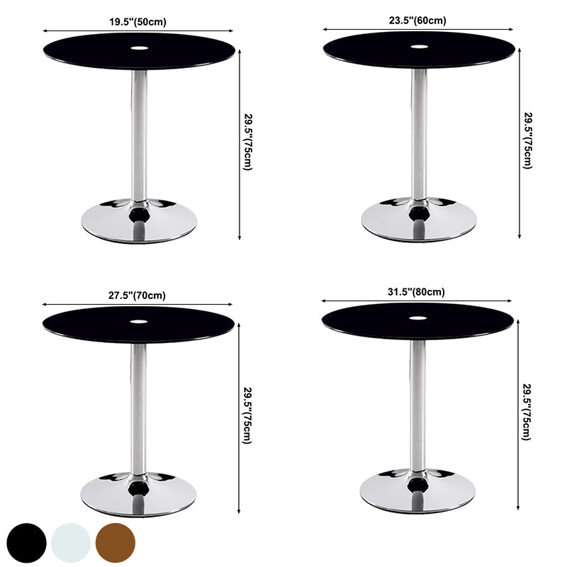 Modern Round Dining Room Table Tempered Glass Table with Tulip Base for Dining Room Clearhalo ' dining_table' 'Dining Tables & Seating' 'Dining Tables' 'furn' 'furn_dining_table' 'Furniture' 'furniture_dining_table' 'Kitchen & Dining Furniture' 'kitchen&dining_furn' 'kitchen' 'kitchen_dining_table' 3704233