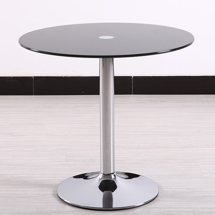 Modern Round Dining Room Table Tempered Glass Table with Tulip Base for Dining Room Clearhalo ' dining_table' 'Dining Tables & Seating' 'Dining Tables' 'furn' 'furn_dining_table' 'Furniture' 'furniture_dining_table' 'Kitchen & Dining Furniture' 'kitchen&dining_furn' 'kitchen' 'kitchen_dining_table' 3704236