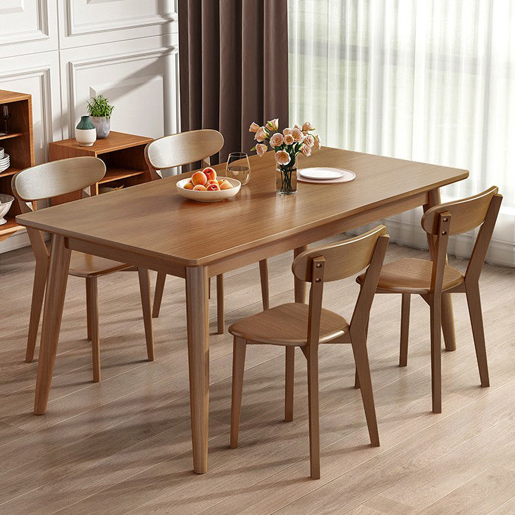 Modern Solid Wood Brown Dining Table Rectangle Shape Standard Dining Table for Kitchen Clearhalo ' dining_table' 'Dining Tables & Seating' 'Dining Tables' 'furn' 'furn_dining_table' 'Furniture' 'furniture_dining_table' 'Kitchen & Dining Furniture' 'kitchen&dining_furn' 'kitchen' 'kitchen_dining_table' 3704238
