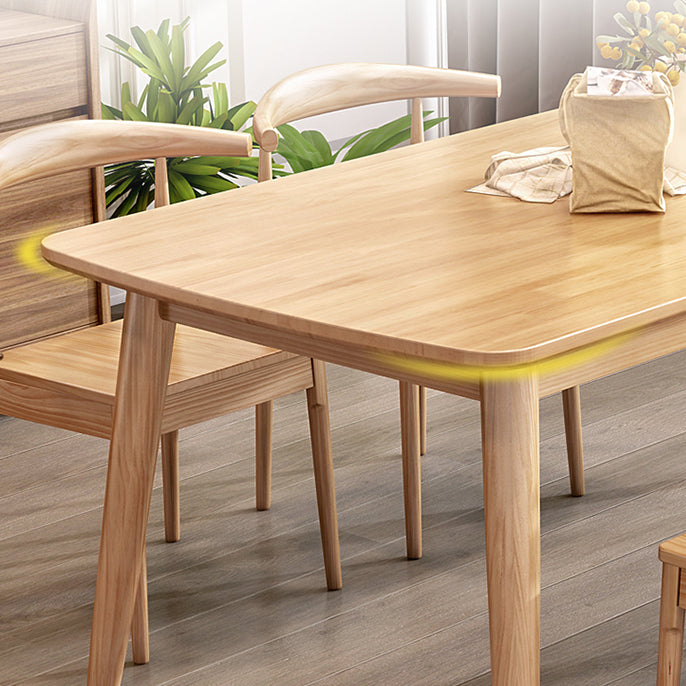 Modern Solid Wood Brown Dining Table Rectangle Shape Standard Dining Table for Kitchen Clearhalo ' dining_table' 'Dining Tables & Seating' 'Dining Tables' 'furn' 'furn_dining_table' 'Furniture' 'furniture_dining_table' 'Kitchen & Dining Furniture' 'kitchen&dining_furn' 'kitchen' 'kitchen_dining_table' 3704243