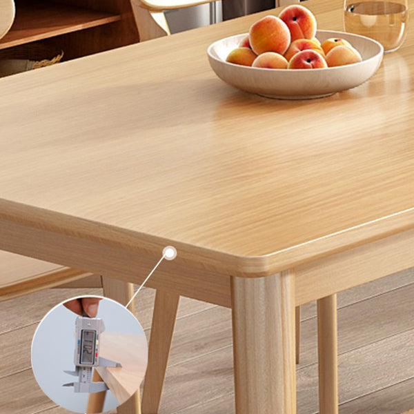 Modern Solid Wood Brown Dining Table Rectangle Shape Standard Dining Table for Kitchen Clearhalo ' dining_table' 'Dining Tables & Seating' 'Dining Tables' 'furn' 'furn_dining_table' 'Furniture' 'furniture_dining_table' 'Kitchen & Dining Furniture' 'kitchen&dining_furn' 'kitchen' 'kitchen_dining_table' 3704244